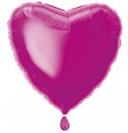 Solid Heart Foil Balloon 18" Hot Pink