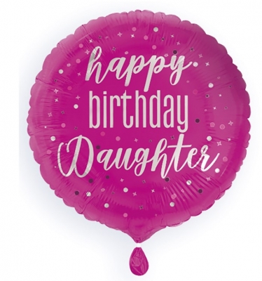 Happy Birthday Daughter Round 18" Foil Balloon