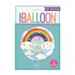 RAINBOW GET WELL SOON ROUND FOIL BALLOON 18"