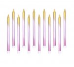 ROSE GOLD OMBRE TALL CANDLES (12)