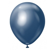 KALISAN 18" MIRROR NAVY LATEX BALLOON - 25CT