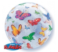 Single Bubble Butteflies 22" Balloon