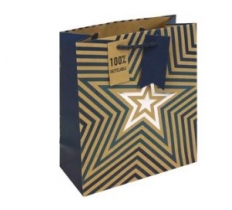 Kraft Blue Stars Medium Bag