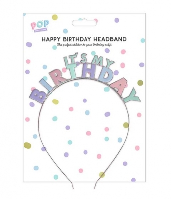 Pastel Happy Birthday Headband