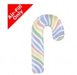 14" MINI CANDY CANE MACROON X10PACK