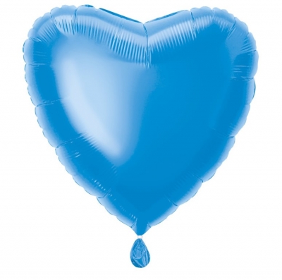 Solid Heart Foil Balloon 18" Royal Blue