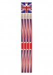 UNION JACK PENCILS WITH ERASER 4 PACK