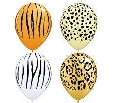Qualatex 11" Round Safari Assorted Latex Balloons 50 Pack