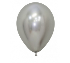 Sempertex 12" Reflex Silver Latex Balloons 12 Pack