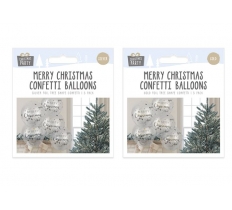 Merry Christmas Confetti Balloons 5pk