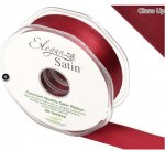 Eleganza Double Faced Satin 15mm X 20M Claret