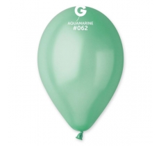 GEMAR 13" PK50 LATEX BALLOONS METALLIC AQUAMARINE #062