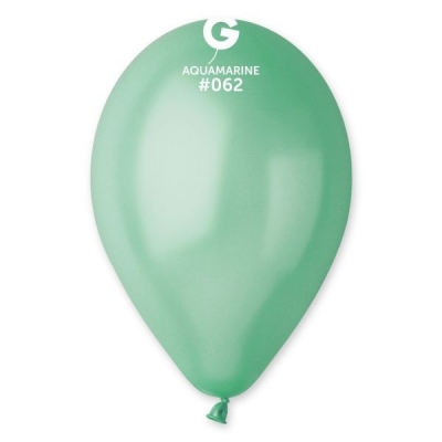 GEMAR 13" PK50 LATEX BALLOONS METALLIC AQUAMARINE #062