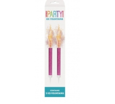 Pink 15cm Ice Fountain Firework Candle 2 Pack