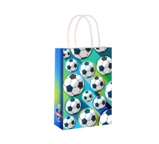 Football Paper Party Bag with Handles (16 x 22 x 8cm)