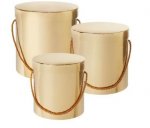 HAMILTON HAT BOX GOLD SET OF 3