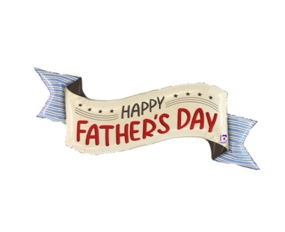 Happy Fathers Day Banner Foil Balloon