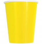 Neon Yellow Solid 9oz Paper Cups 14pc