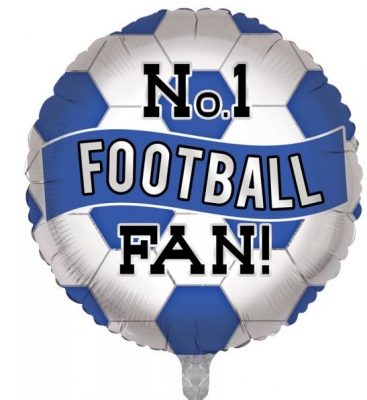FOOTBALL FAN BLUE BALLOON 18"