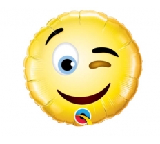 QUALATEX 09" ROUND SMILEY WINK