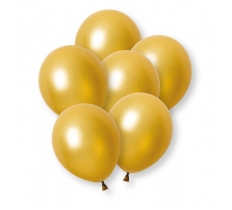 12" Latex Balloons 8ct Dark Gold Pearl Premium