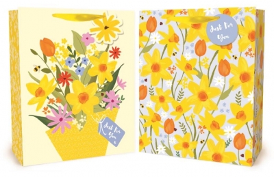 Large Gift Bag Kraft Effect Easter Design (26 x 32 x 12cm)