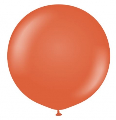 KALISAN 24" RETRO RUST ORANGE LATEX BALLOONS 2CT