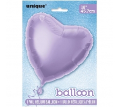 SOLID HEART FOIL BALLOON 18" LAVENDER