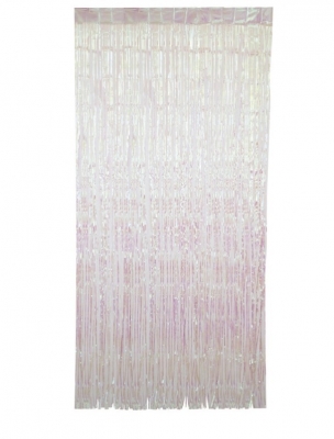 Iridescent Foil Fringe Door Curtain 3.25 ft x 6.5 ft