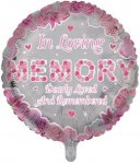 In Loving Memory Pink Round (RB1809A)