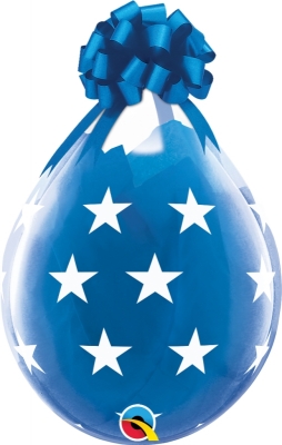 QUALATEX 18" DIAMOND CLEAR BIG STARS 25PACK
