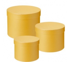 SYMPHONY HAT BOX SET OF 3 YELLOW
