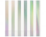 16 IRIDESCENT STRP LUNCH NAPKIN-FSI