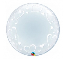 QUALATEX STYLISH HEARTS 24" DECO BALLOON