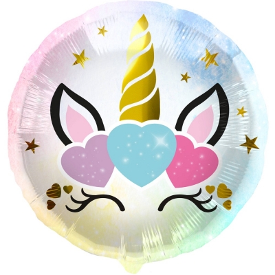 QUALATEX 18" UNICORN EYELASHES ROUND