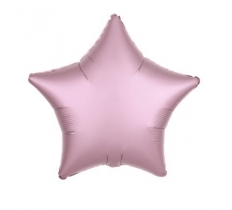 AMSCAN METALLIC PASTEL PINK STAR STANDARD FOIL BALLOONS