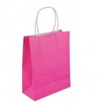 Pink Paper Party Bag with Matching Handles