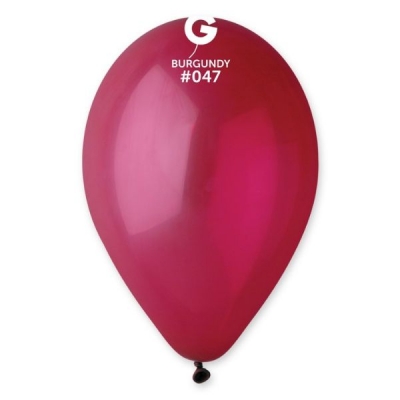 GEMAR 13" PK50 LATEX BALLOONS BURGUNDY #047