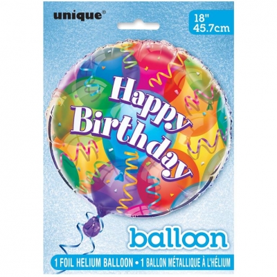 18" Brilliant Birth Day Balloon 45.7cm