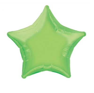 Solid Star Foil Balloon 20" Lime Green
