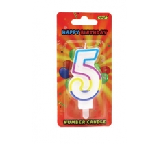 GSD NUMBER 5 BIRTHDAY CANDLE