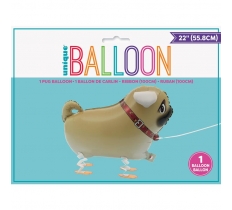 Walking Pet Pug Foil Balloon