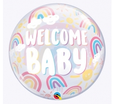 Welcome Baby 22" Boho Rainbows Balloon (1)