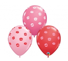 11" Round Kissey Lips Latex Balloon 25Pack