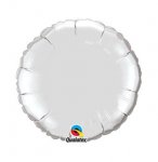 QUALATEX 18" ROUND SILVER PLAIN FOIL