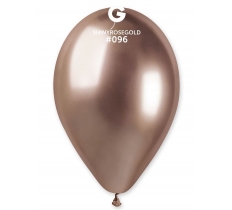 GEMAR 13" PK25 LATEX BALLOONS SHINY ROSE GOLD #096