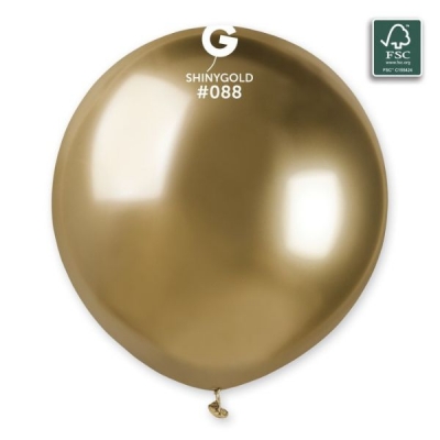 19" Shiny Gold #088 Latex Balloon 3 Pack