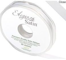 ELEGANZA DOUBLE FACED SATIN 10MM X 20M WHITE NO.01