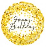 Gold Sparkle Birthday Holographic 18"