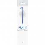 BIRTHDAY BLUE GLITZ NUMBER 1 SPARKLER 7"